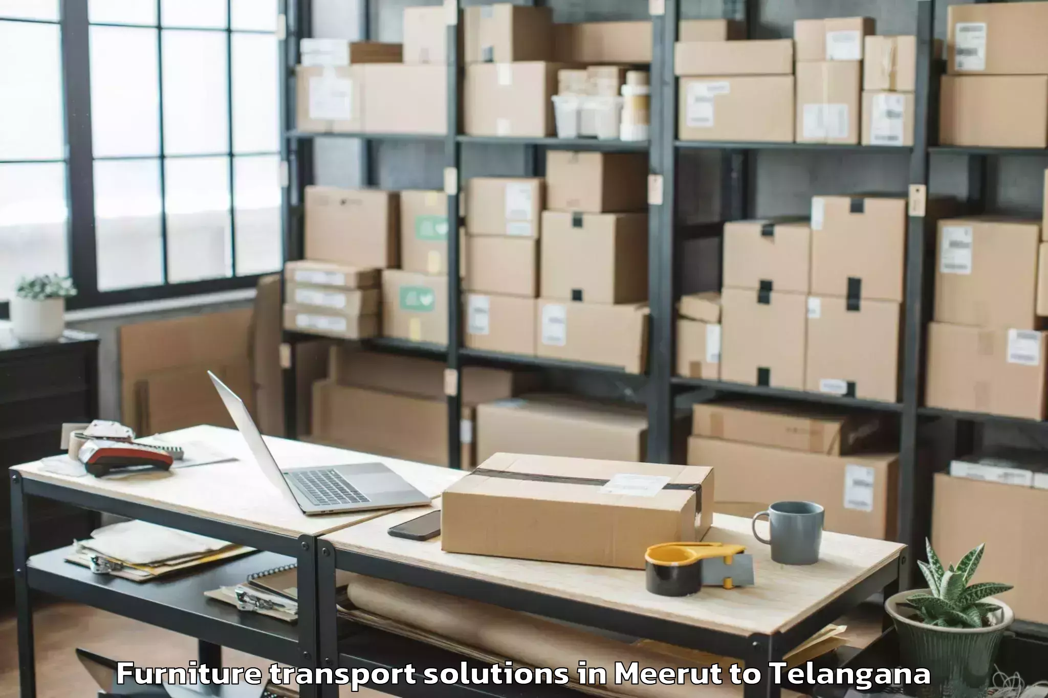 Affordable Meerut to Kulcharam Furniture Transport Solutions